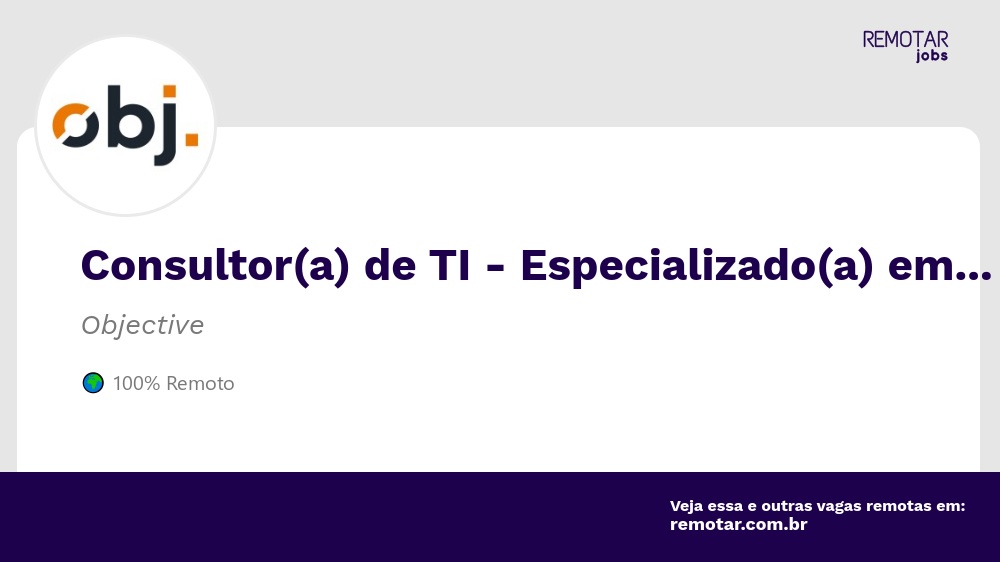Consultor(a) de TI - Especializado(a) em CCAIP (Contact Center AI ...